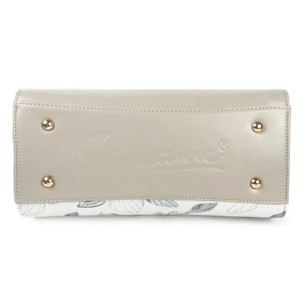 Signature_White_Fabric_Embroidered_Metallic_Accent_Handbag