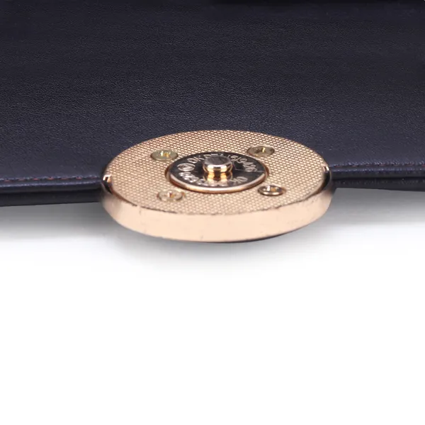 Signature_Black_Faux_Leather_Foldover_Ring_Wallet_For_Women