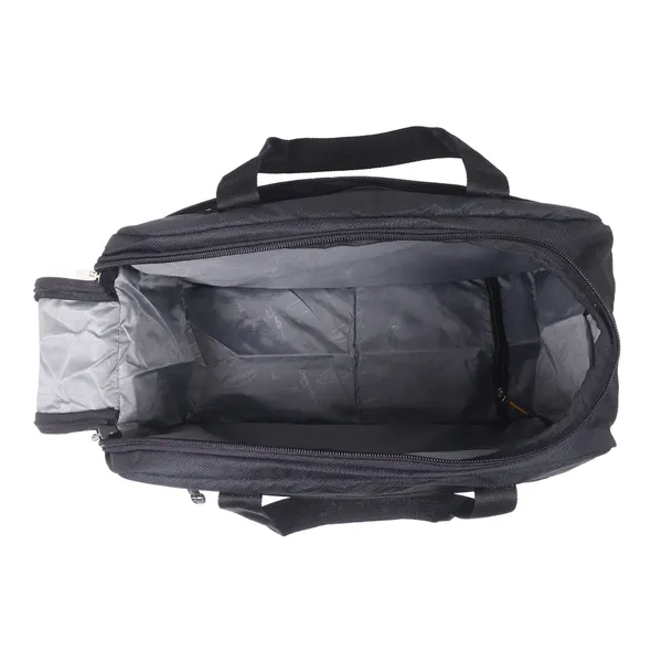 Signature_Black_Fabric_Multi_Compartment_18_Inch_Duffel_Bag_For_Women