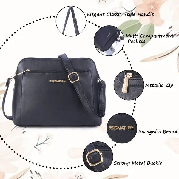 Signature_Navy_Blue_Faux_Leather_Multi_Compartment_Sling_Bag_For_Women