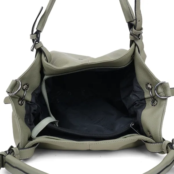 Signature_Olive_Green_Leather_Detachable_Strap_Handbag_For_Women