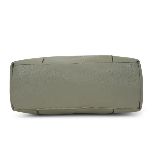 Signature_Olive_Green_Leather_Detachable_Strap_Handbag_For_Women