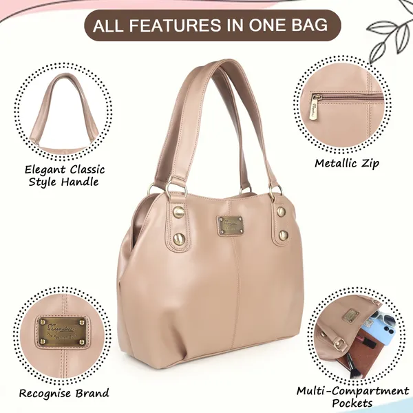 Signature_Beige_Faux_Leather_Metal_Hardware_Classic_Handle_Handbag