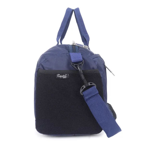 Signature_Navy_Blue_Fabric_Water_Resistant_Shoe_Compartment_GYM_Bag