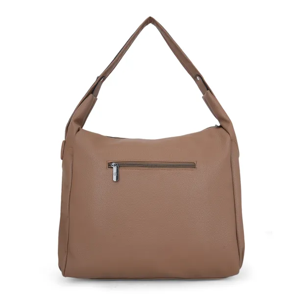 Signature_Beige_Faux_Leather_Adjustable_Strap_Shoulder_Bag_For_Women