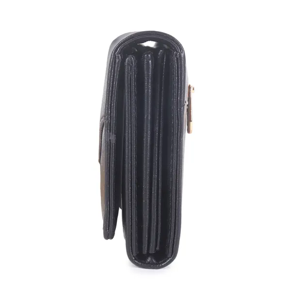 Signature_Black_Leather_Tri_Fold_Envelope_Wallet_For_Women