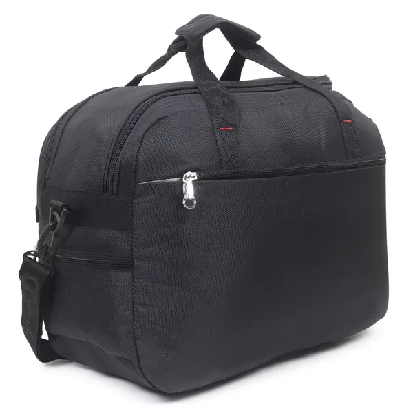 Signature_Black_Fabric_Multi_Compartment_18_Inch_Duffel_Bag_For_Women