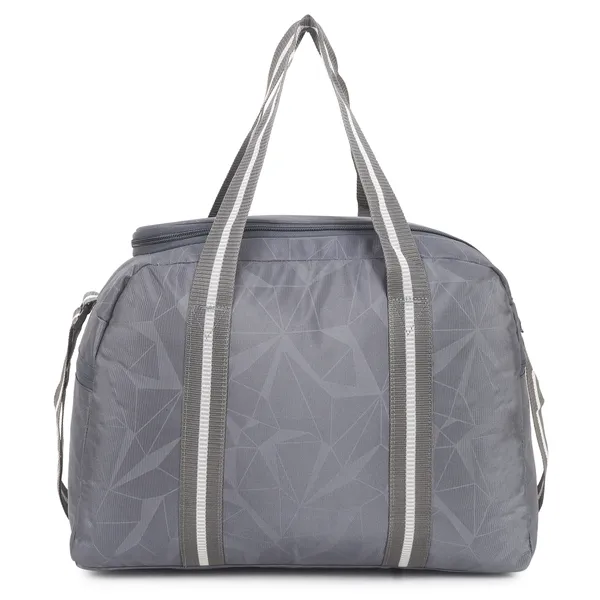Signature_Grey_Fabric_Multi_Compartment_Travel_Duffel_Bag