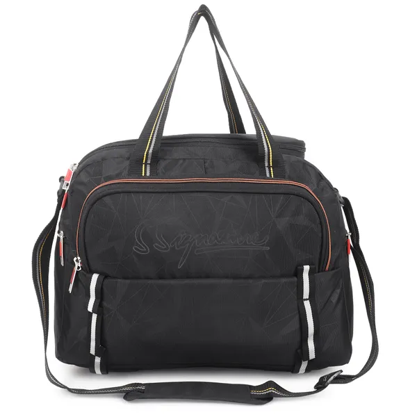 Signature_Black_Fabric_Adjustable_Strap_17_Inch_Duffel_Bag