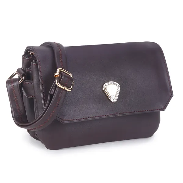 Signature_Brown_Leather_Decorative_Clasp_Sling_Bag_For_Women