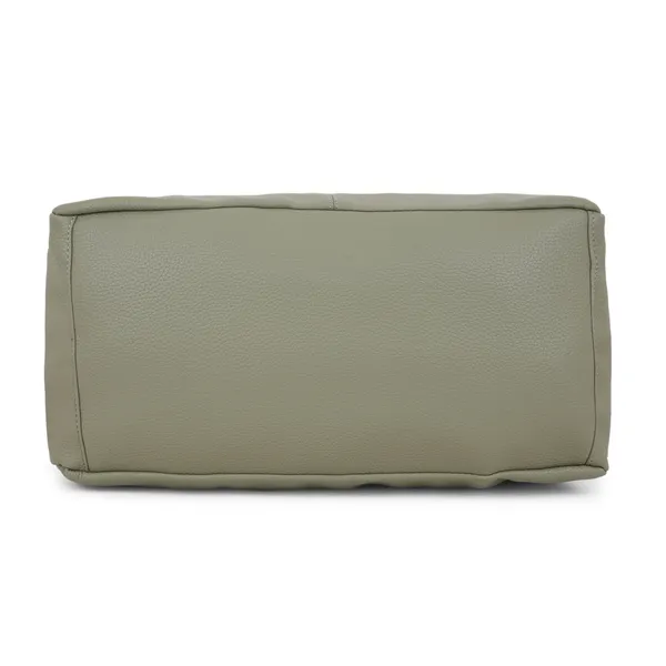 Signature_Olive_Green_Faux_Leather_Adjustable_Strap_Shoulder_Bag_For_Women