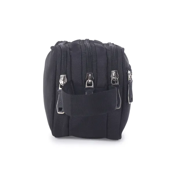 Signature_Black_Fabric_Dual_Compartment_Toiletry_Pouch_For_Women