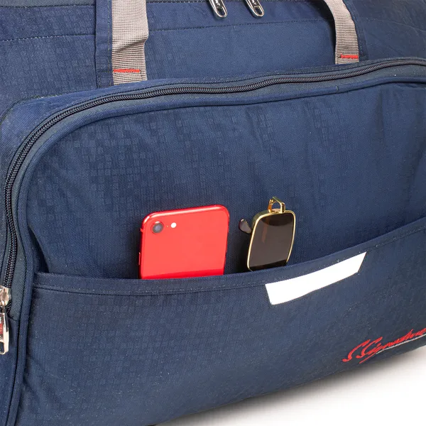 Signature_Navy_Blue_Fabric_Multi_Compartment_24_Inch_Duffel_Bag_For_Men_And_Women