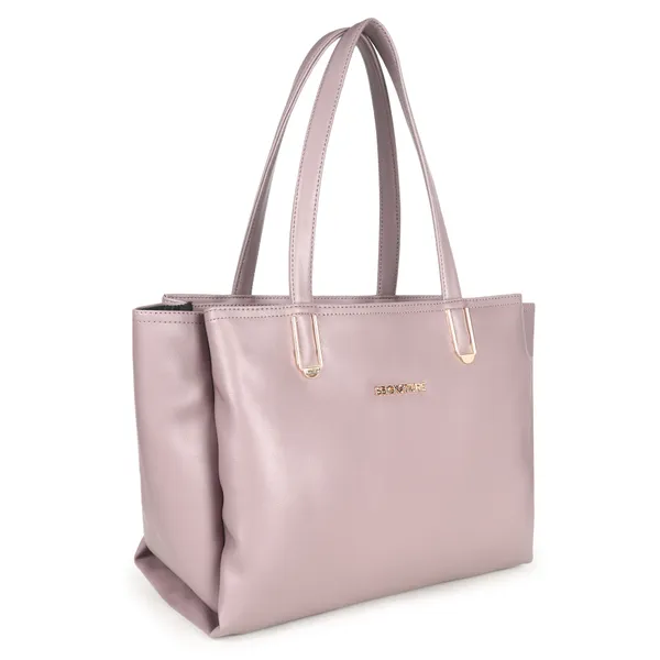 Signature_Dusty_Pink_Faux_Leather_Metallic_Zip_Tote_Handbag