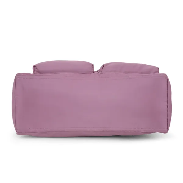 Signature_Pink_Purple_Faux_Leather_Multi_Pocket_Shoulder_Bag_For_Women