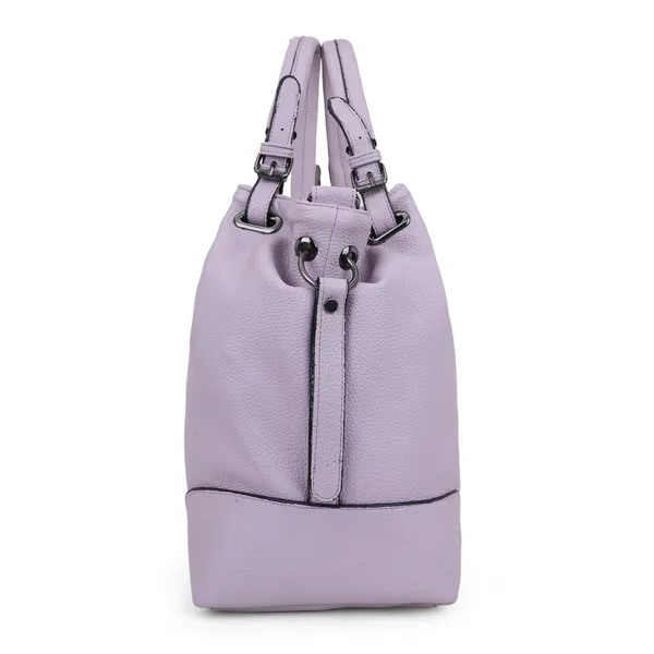 Signature_Lavender_Purple_Faux_Leather_Adjustable_Strap_Handbag_For_Women