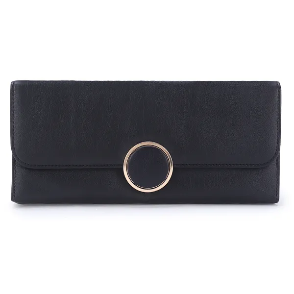 Signature_Black_Faux_Leather_Gold_Ring_Wallet_For_Women