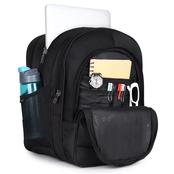 Signature_Black_Fabric_Multi_Compartment_18_Inch_Laptop_Backpack