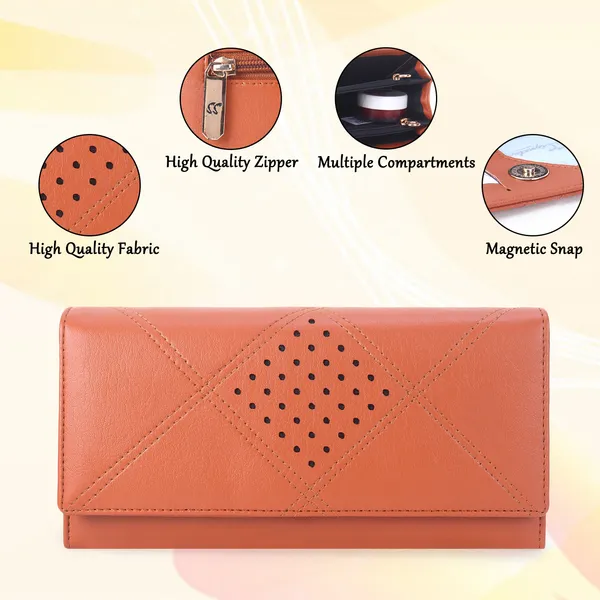 Signature_Tan_Leather_Perforated_Heart_Wallet_For_Women