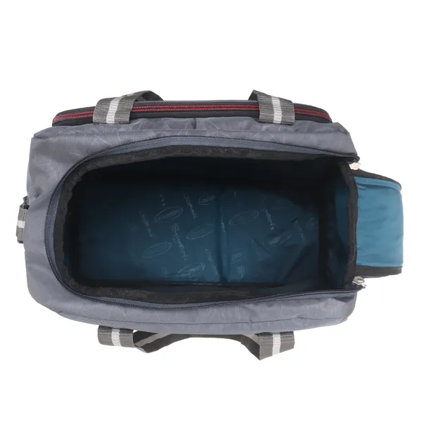 Signature_Grey_Fabric_Multi_Compartment_Travel_Duffel_Bag