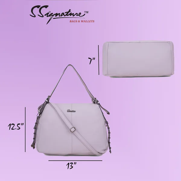 Signature_Lavender_Purple_Faux_Leather_Studded_Adjustable_Strap_Shoulder_Bag_For_Women
