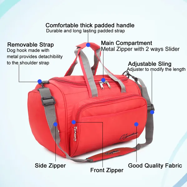 Signature_Red_Fabric_Adjustable_Strap_Gym_Travel_Duffel_Bag_For_Men_And_Women