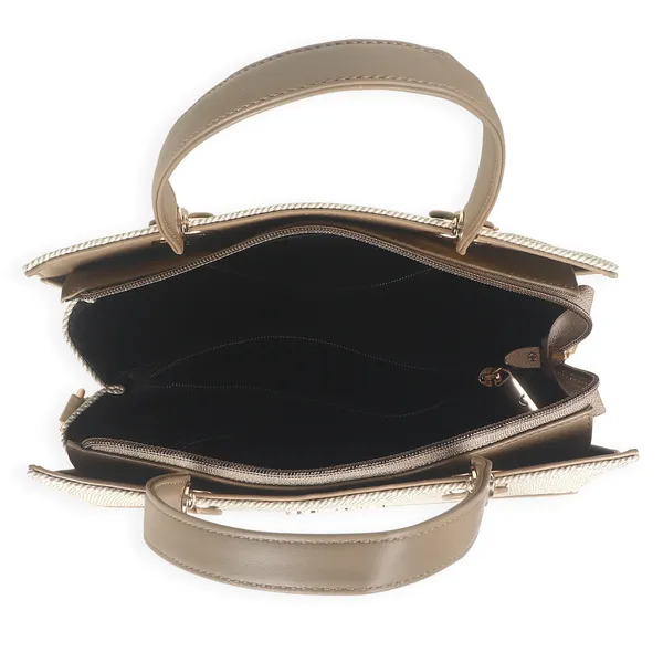 Signature_Two_Tone_Faux_Leather_Structured_Metal_Hardware_Handbag_For_Women