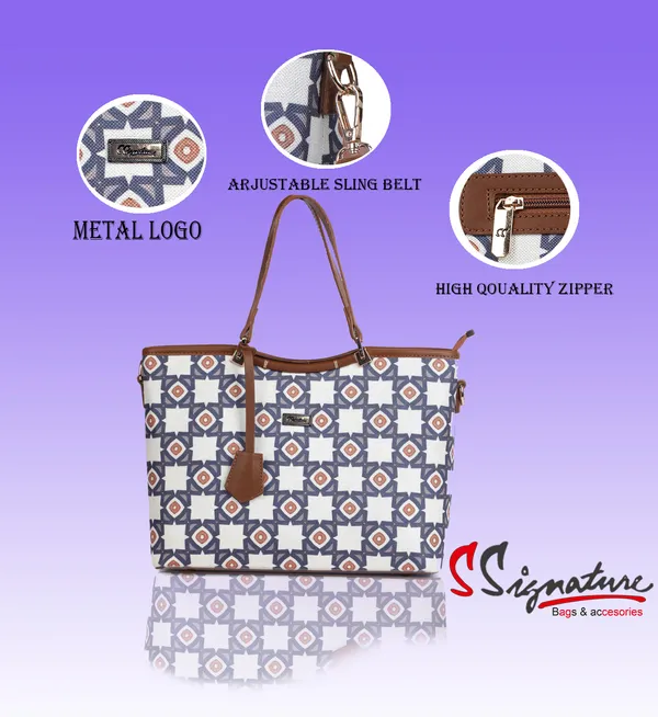 Signature_Multicolor_Fabric_Geometric_Pattern_Adjustable_Strap_Handbag