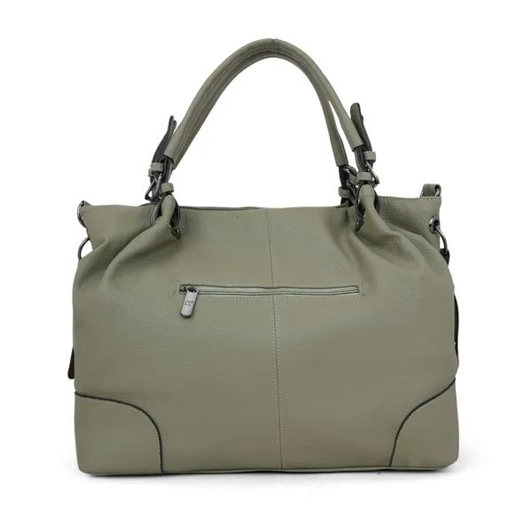 Signature_Olive_Green_Leather_Detachable_Strap_Handbag_For_Women