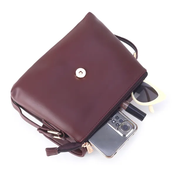 Signature_Burgundy_Vegan_Leather_Sling_Bag_For_Women