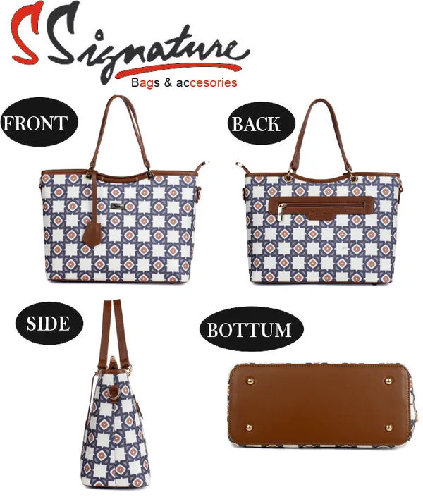 Signature_Multicolor_Fabric_Geometric_Pattern_Adjustable_Strap_Handbag