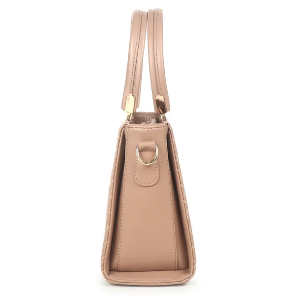 Signature_Beige_Quilted_Faux_Leather_Metallic_Zip_Handbag_For_Women
