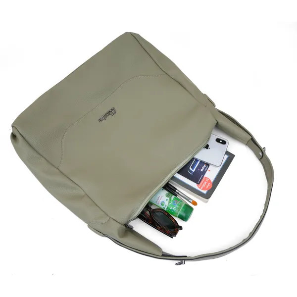 Signature_Sage_Green_Faux_Leather_Adjustable_Strap_Hobo_Shoulder_Bag_For_Women
