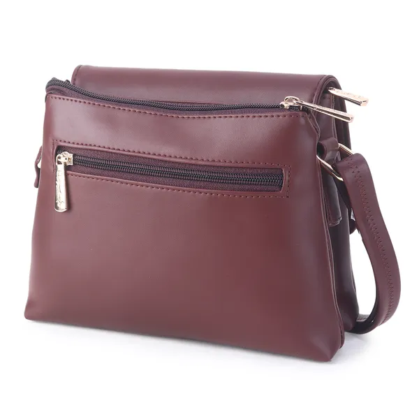 Signature_Burgundy_Vegan_Leather_Sling_Bag_For_Women