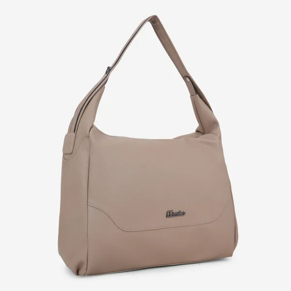 Signature_Pink_Faux_Leather_Adjustable_Strap_Shoulder_Bag_For_Women