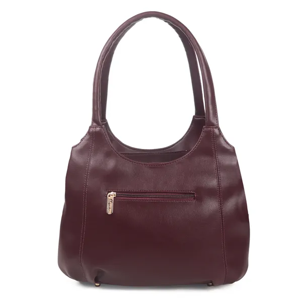 Signature_Burgundy_Leather_Classic_Handle_Metal_Buckle_Handbag