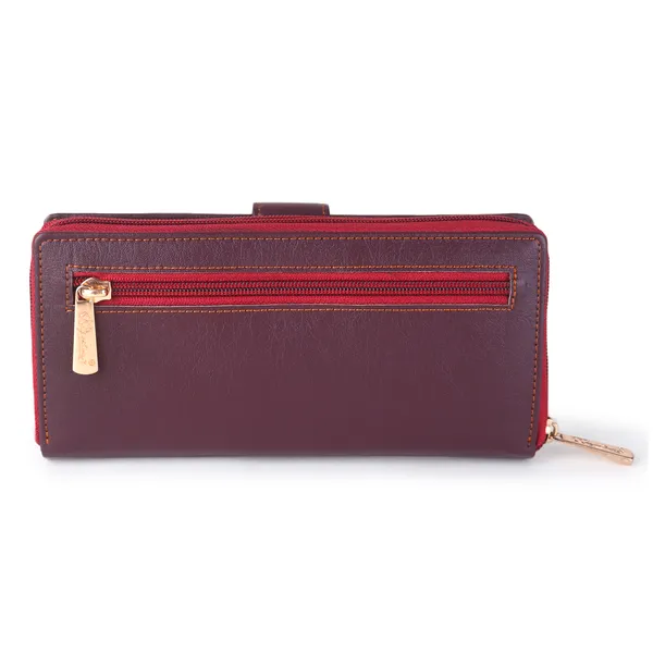 Signature_Faux_Leather_Multi_Card_Zipper_Wallet_For_Women