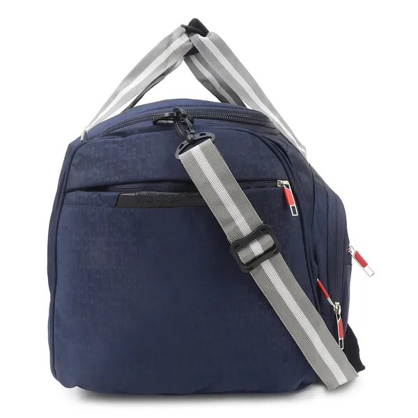 Signature_Navy_Blue_Fabric_Multi_Compartment_Travel_Duffel_Bag_For_Men_And_Women