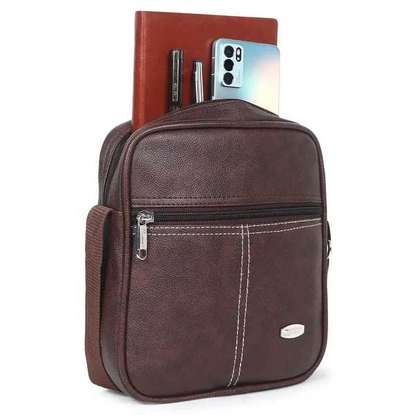 Signature_Brown_Vegan_Leather_Multi_Compartment_Sling_Bag