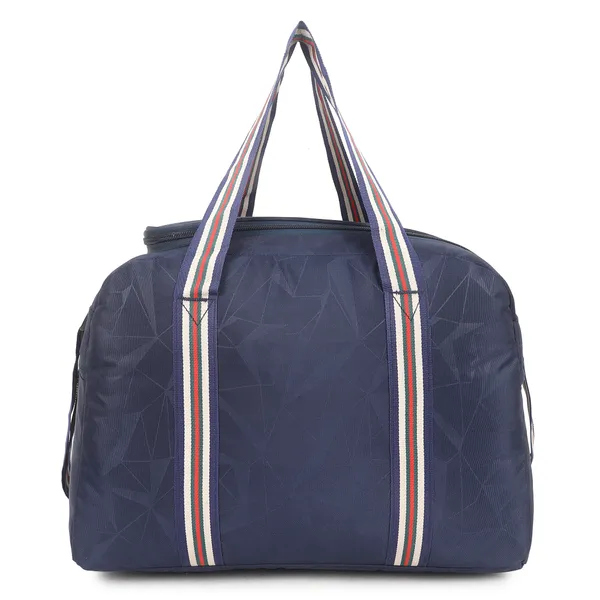 Signature_Navy_Blue_Faux_Leather_Multi_Compartment_Travel_Duffel_Bag