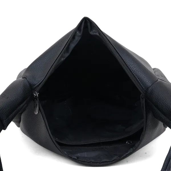 Signature_Navy_Blue_Faux_Leather_Adjustable_Strap_Hobo_Shoulder_Bag_For_Women