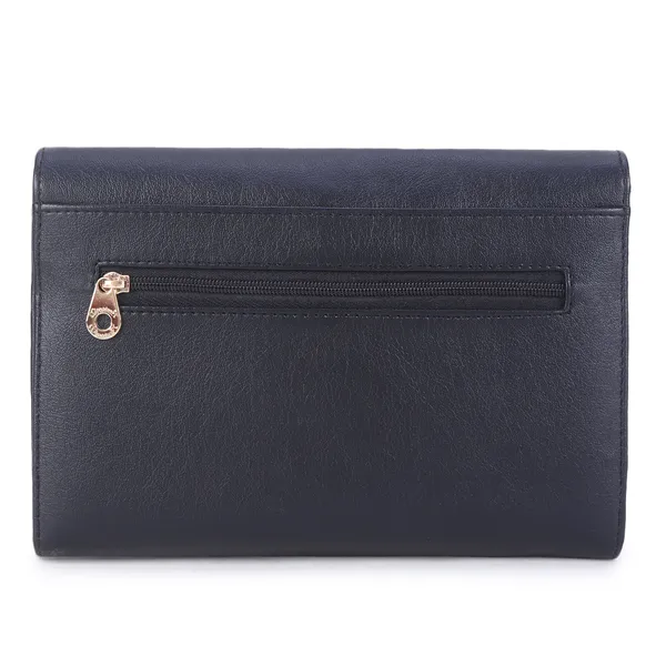 Signature_Navy_Blue_Faux_Leather_Adjustable_Strap_Sling_Bag_For_Women