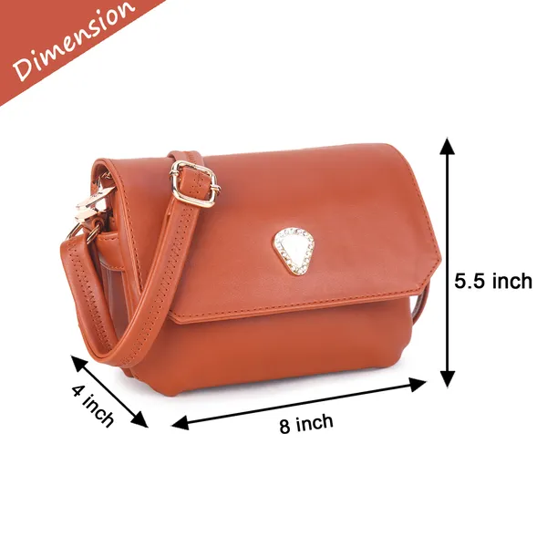 Signature_Orange_Faux_Leather_Multi_Compartment_Buckle_Sling_Bag