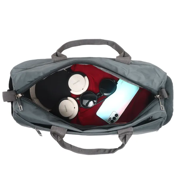 Signature_Grey_Fabric_Water_Resistant_Shoe_Compartment_Duffel_Bag