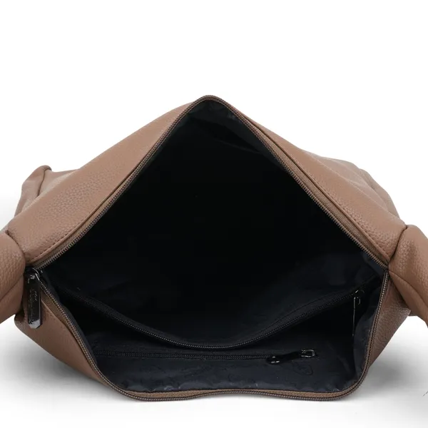 Signature_Beige_Faux_Leather_Adjustable_Strap_Shoulder_Bag_For_Women
