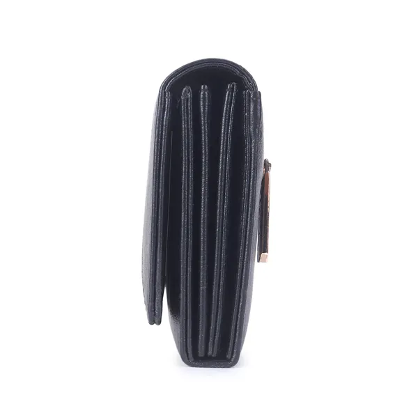 Signature_Black_Quilted_Faux_Leather_Diamond_Pattern_Long_Wallet