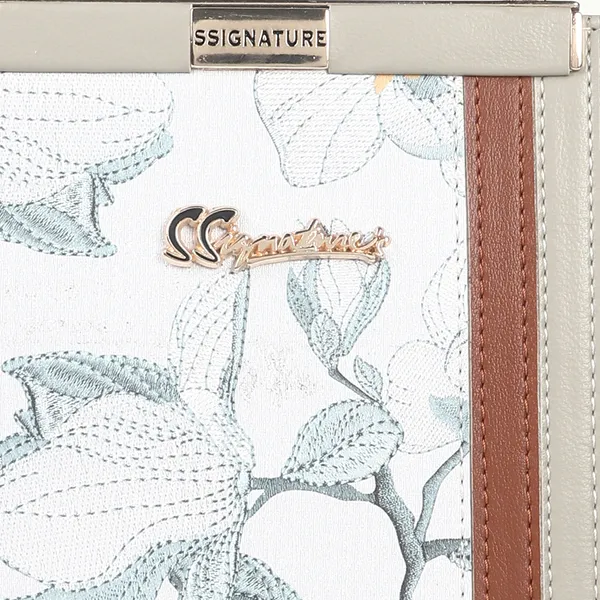 Signature_White_Fabric_Embroidered_Metallic_Accent_Handbag