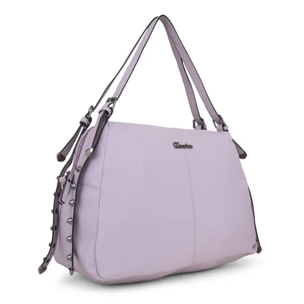 Signature_Lavender_Purple_Faux_Leather_Studded_Adjustable_Strap_Shoulder_Bag_For_Women