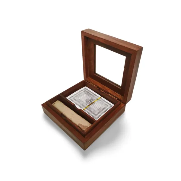 Permium_Handmade_1_Pack_Playing_Card_Box_With_5_Dice_In_Glass_Top_Wooden_Brass_Symbols_Inlayed_Box_Indoor_Outdoor_Games_For_All_Ages_Best_For_Gifiting_Occasions_Parties_Get_Together