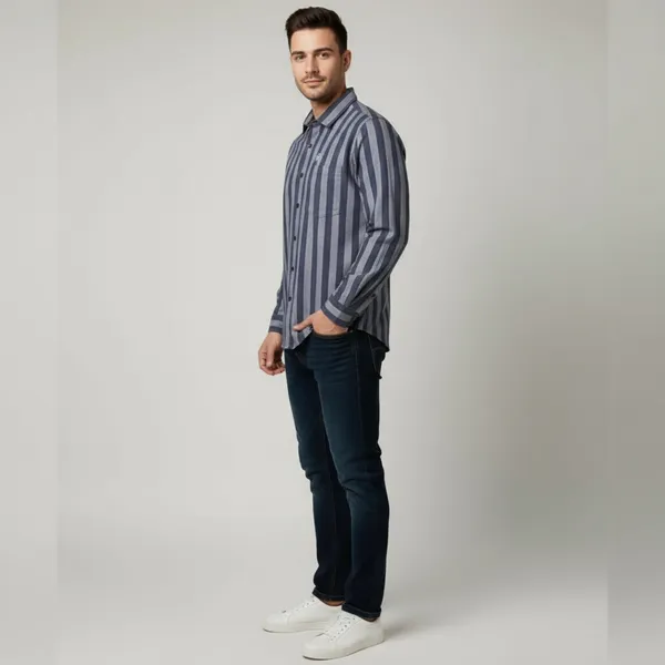Navy_Blue_Cotton_Shirt_For_Men
